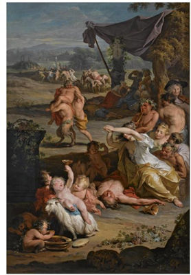 A BACCHANAL IN AN ARCADIAN LANDSCAPE