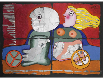 Sample artwork by Jose Guimaraes (1937 - 1998), known for painting, sculpture - View similar artists and auction records