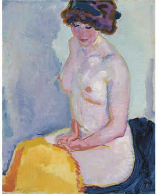 SEATED NUDE (GREET) by Jan Sluijters - Auction record, sale price, and art valuation. Compare with similar artists and explore comparable artworks.