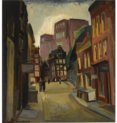 OUDE SPIEGELSTRAAT by Harrie Henricus Johannes Kuyten - Auction record, sale price, and art valuation. Compare with similar artists and explore comparable artworks.