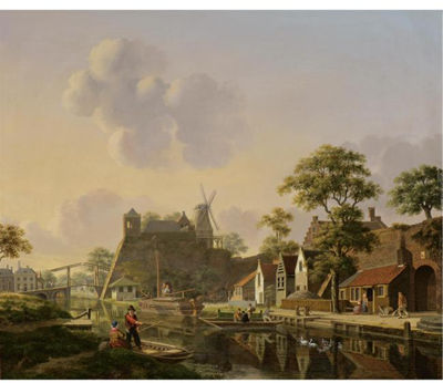 A TOWN AT A CANAL