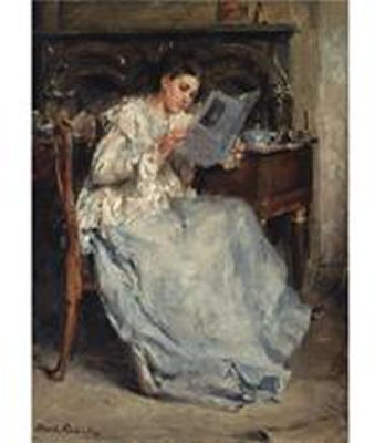 TJIEKE ROELOFS READING by Albert Roelofs - Auction record, sale price, and art valuation. Compare with similar artists and explore comparable artworks.