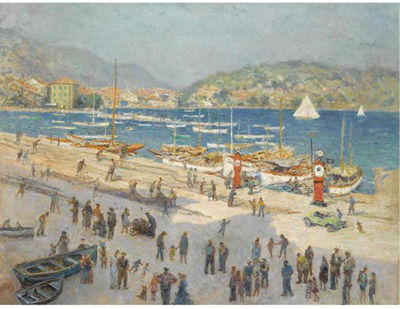 A VIEW OF A BUSY MEDITERANEAN HARBOUR