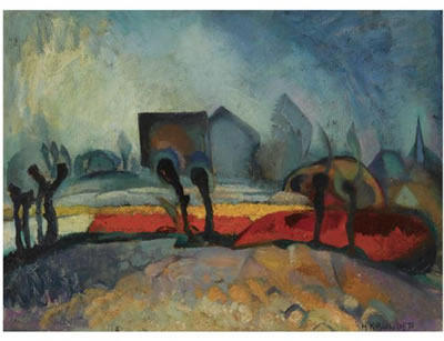 Sample artwork by Herman Kruyder (1881 - 1935), known for painter, illustrator, stained glass artist - View similar artists and auction records