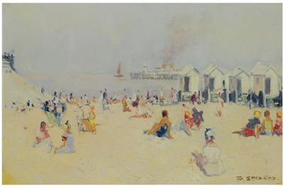 BEACH SCENE by Frans Smeers - Auction record, sale price, and art valuation. Compare with similar artists and explore comparable artworks.
