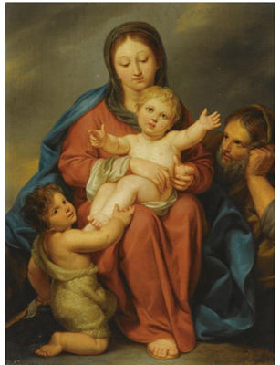 THE HOLY FAMILY WITH THE INFANT SAINT JOHN THE BAPTIST