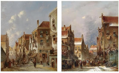 Sample artwork by Petrus Gerardus Vertin (1819 - 1893), known for winter-scene painting, watercolorist, lithography - View similar artists and auction records