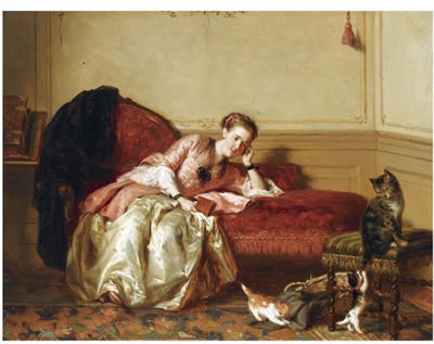 WATCHING THE KITTENS PLAY by David Joseph Bles - Auction record, sale price, and art valuation. Compare with similar artists and explore comparable artworks.