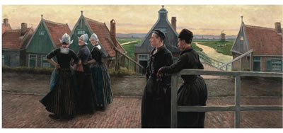 THE FISHERMEN'S FLIRT, VOLENDAM by Henri Houben - Auction record, sale price, and art valuation. Compare with similar artists and explore comparable artworks.