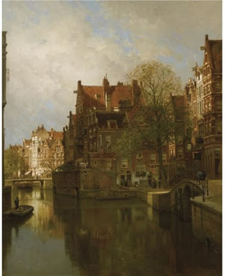 A VIEW OF THE GRIMBURGWAL, AMSTERDAM by Johannes Christiaan Karel Klinkenberg - Auction record, sale price, and art valuation. Compare with similar artists and explore comparable artworks.