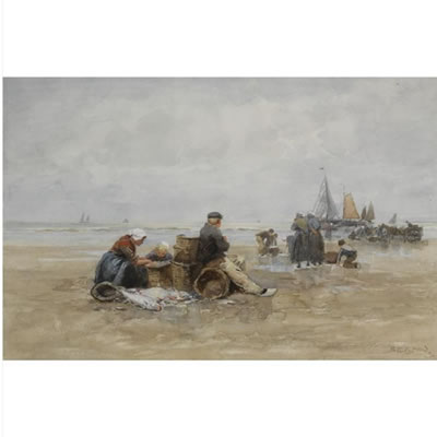 FISHERMEN ON THE BEACH