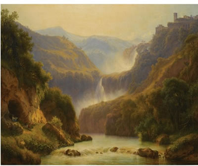 A VIEW OF THE ANIO VALLEY NEAR TIVOLI by Karl Ernst Morgenstern - Auction record, sale price, and art valuation. Compare with similar artists and explore comparable artworks.