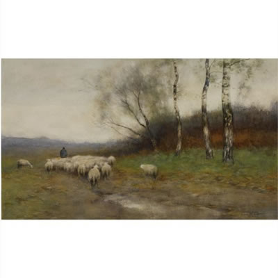 A SHEPHERD WITH HIS FLOCK