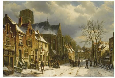Sample artwork by Willem Koekkoek (1839 - 1885), known for landscape with figure and architectural painting - View similar artists and auction records