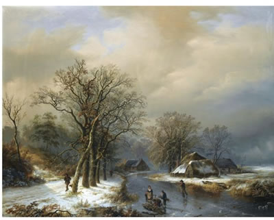 Sample artwork by Willem Bodeman (1806 - 1880), known for landscape, figure in landscape painting - View similar artists and auction records