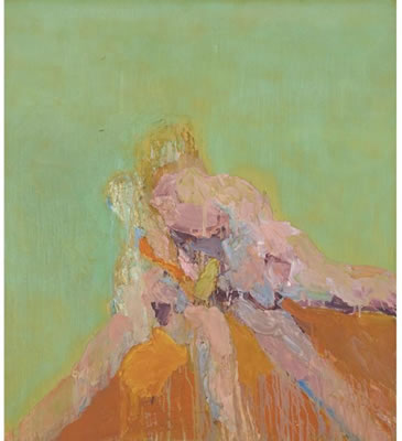 TWO FIGURES VIII by John Graham Coughtry - Auction record, sale price, and art valuation. Compare with similar artists and explore comparable artworks.