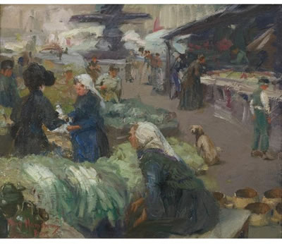 Sample artwork by Mary Riter Hamilton (1873 - 1954), known for battlefield and landscape paintings, china painting - View similar artists and auction records
