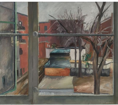 Sample artwork by Louis Muhlstock (1904 - 2001), known for nude female figure, landscape, and botanic painting - View similar artists and auction records