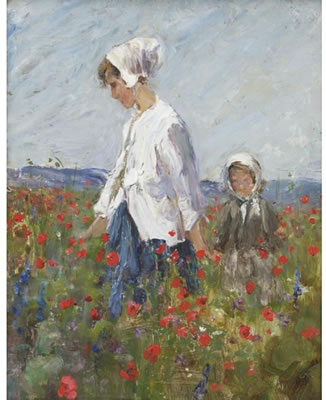 AMONG THE POPPIES; AMONG THE DELPHINIUMS