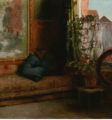 INTERIOR WITH SPINNING WHEEL