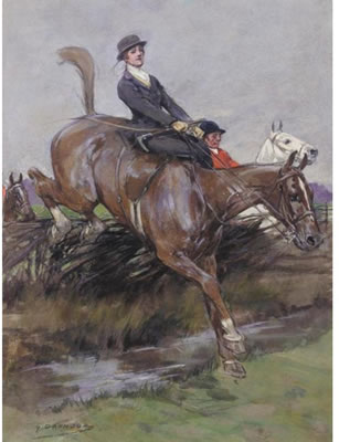 Taking the jump by George Denholm Armour - Auction record, sale price, and art valuation. Compare with similar artists and explore comparable artworks.