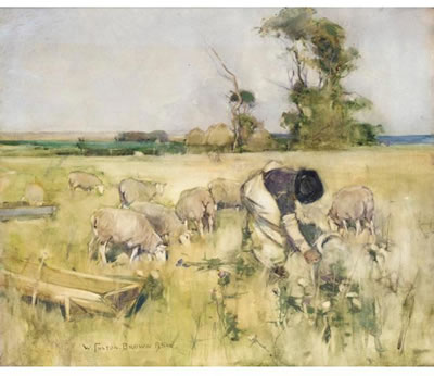 Sample artwork by William Fulton Brown (1873 - 1905), known for figure, genre, landscape paintings - View similar artists and auction records