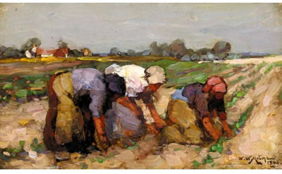 FIELD WORKERS AT CAMBUSHENNELL, A PAIR