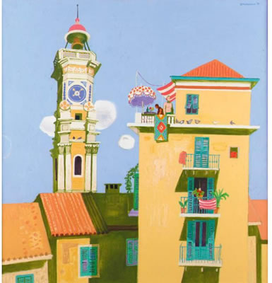 Sample artwork by Leon Morrocco (Born 1942), known for landcape and still life painting and drawing - View similar artists and auction records