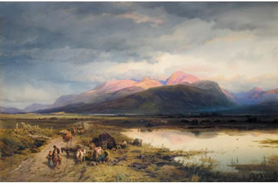 Sample artwork by Thomas Miles Richardson Jr (1813 - 1890), known for watercolor landscape painting, travel sketches of britain and europe - View similar artists and auction records