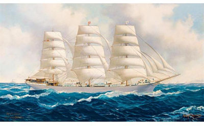 THE CASTLETON AT SEA COMMANDED BY CAPTAIN JOHN ROBERTS