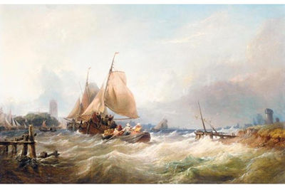 BRINGING IN THE LOBSTER POTS IN HEAVY SEAS