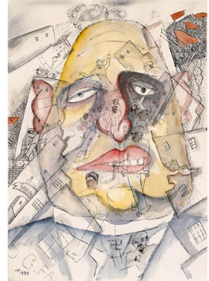 Sample artwork by Bruno Voigt (1912 - 1989), known for political , war themed painting, works on paper, caricatures - View similar artists and auction records