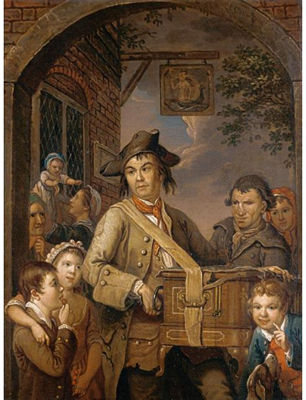 THE HURDY GURDY PLAYER by John Collet - Auction record, sale price, and art valuation. Compare with similar artists and explore comparable artworks.