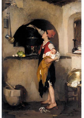 IN THE KITCHEN by Nikiforos Lytras - Auction record, sale price, and art valuation. Compare with similar artists and explore comparable artworks.