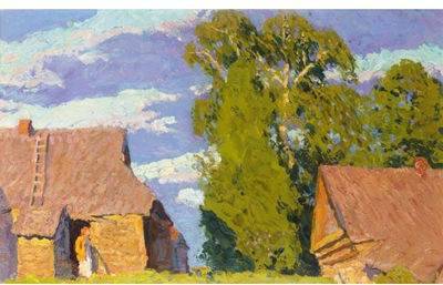 WINDY DAY by Aleksei Petrovich Tkachev - Auction record, sale price, and art valuation. Compare with similar artists and explore comparable artworks.