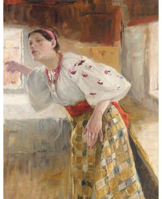 Sample artwork by Nikolai Kornilovich Pimonenko (1862 - 1912), known for painting - View similar artists and auction records