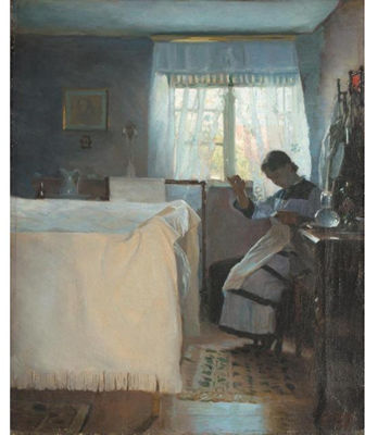 KVINDE DER SYR (WOMAN SEWING BY A WINDOW)