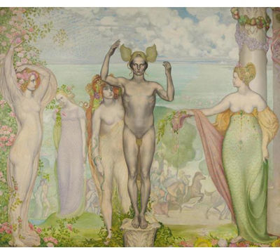 Sample artwork by Émile Fabry (1865 - 1966), known for symbolist painting - View similar artists and auction records