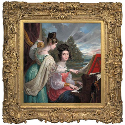 PORTRAIT OF THE HON. CHARLOTTE STUART AND THE HON. LOUISA STUART, DAUGHTERS OF SIR CHARLES STUART, BARON STUART OF ROTHESAY