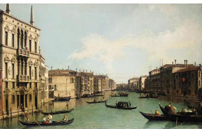 VENICE, THE GRAND CANAL, LOOKING NORTH-EAST FROM PALAZZO BALBI TO THE RIALTO BRIDGE by Canaletto - Auction record, sale price, and art valuation. Compare with similar artists and explore comparable artworks.