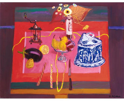 STILL LIFE WITH A CHEESE DISH AND FRUIT by David McClure - Auction record, sale price, and art valuation. Compare with similar artists and explore comparable artworks.