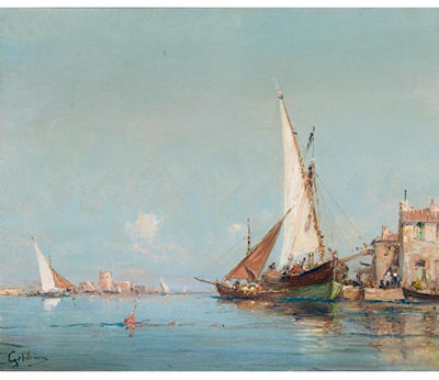 TWO VIEWS OF THE VENETIAN LAGOON (a pair)