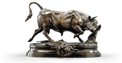 A SPANISH BULL by Paul Comolera - Auction record, sale price, and art valuation. Compare with similar artists and explore comparable artworks.
