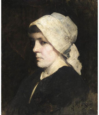 YOUNG WOMAN IN PROFILE by Nicolaos Vokos - Auction record, sale price, and art valuation. Compare with similar artists and explore comparable artworks.