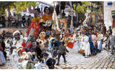 Sample artwork by Francisco Pradilla Y Ortiz (1848 - 1921), known for classical style historical scene, landscape, genre painting, teaching - View similar artists and auction records