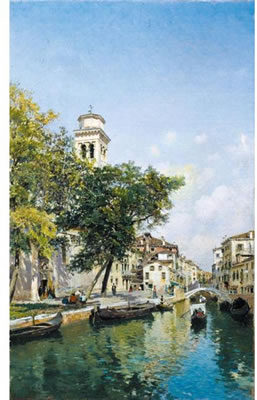 GONDOLAS ON A VENETIAN CANAL
