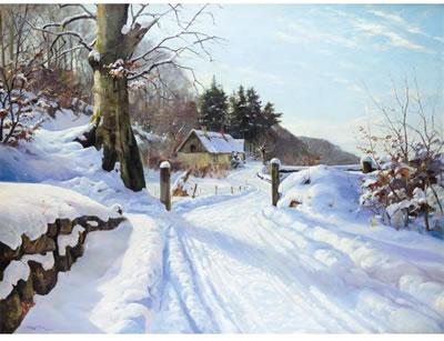 A SNOW-COATED LANDSCAPE
