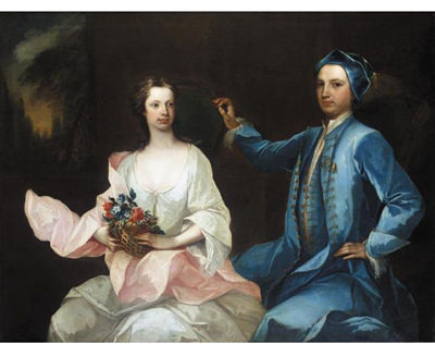 PORTRAIT OF ROBERT MASON OF MASONBROOK, LOUGHREA, COUNTY GALWAY, AND HIS WIFE, SARA MONCK