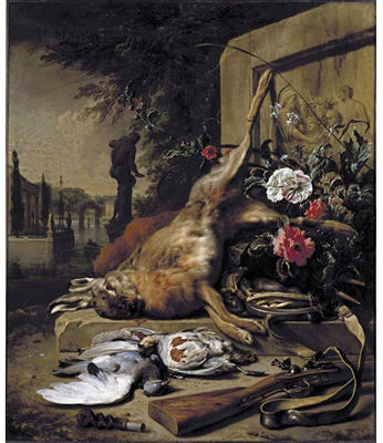 Sample artwork by Jan Weenix (1640 - 1719), known for still life, figure, landscape painting - View similar artists and auction records