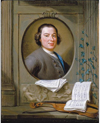 AN ALLEGORICAL PORTRAIT OF THE COMPOSER ANTON WILHELM SOLNITZ